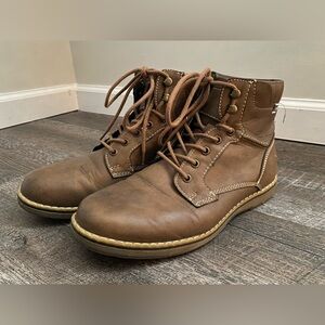Saddlebred Tan Leather Lace-Up Boots